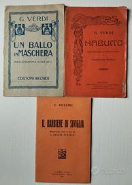 Tre Libretti antichi d’opera lirica G. Verdi-G. Ro