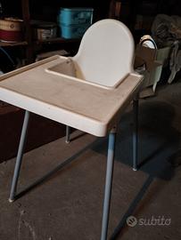 Seggiolone IKEA Antilop con vassoio bianco