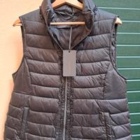 Elena Mirò Piumino Smanicato Nero con Rouches