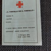 Tessera Socio Croce Rossa Italiana Giovanile 