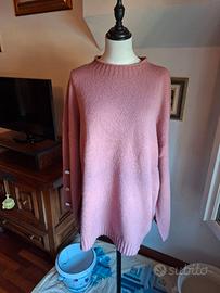 maglione rosa Armani Exchange tg L caldo morbido