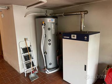 Sistema di riscaldamento caldaia a pellet + boiler