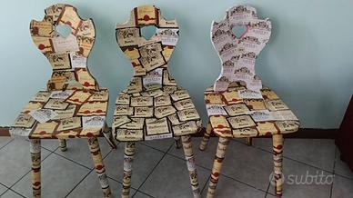 sedie decoupage 