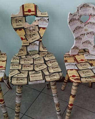 sedie decoupage 