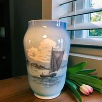 Vaso Copenhagen  17x15 con veliero dipinto