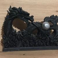 Statuetta Drago Cinese Con Perla Fiammeggiante