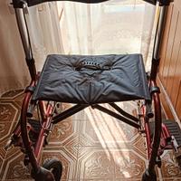 sedia deambulatore pieghevole leggero in alluminio