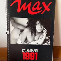 CALENDARIO MAX 1991 FOTOGRAFIE GLAVIANO 12 MODELLE