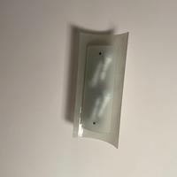 2 plafoniere led in vetro e acciaio