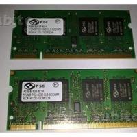 2 banchi di memoria per notebook RAM DDR2 512 MB