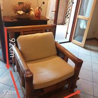 Divano e poltrona in bamboo grosso