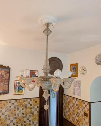 Lampadario artigianale vetro Murano