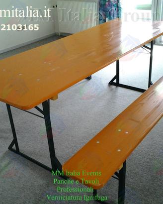 50 Set Tavoli e Panche per Eventi 220 x 80  cm.
