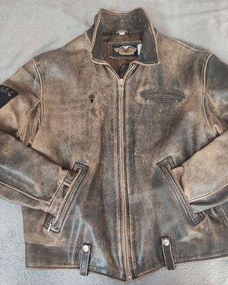 Giubbino vera pelle invecchiata Harley Davidson 