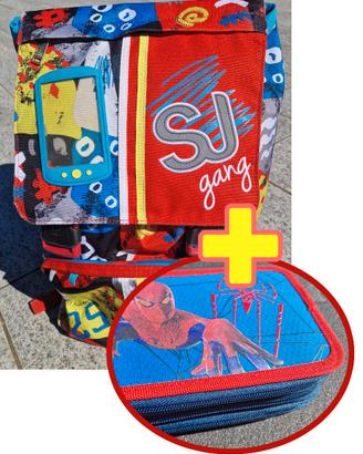 Zaino Seven SJ Gang SPEED + Astuccio di Spiderman