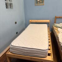 Letto singolo Ikea con materasso ortopedico