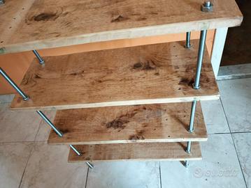 libreria scaffale stile artigianale 