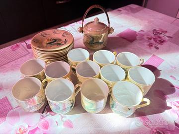 servizio da tè japponese vintage Dragonware