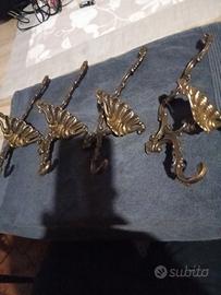 appendiabiti ottone d'epoca 