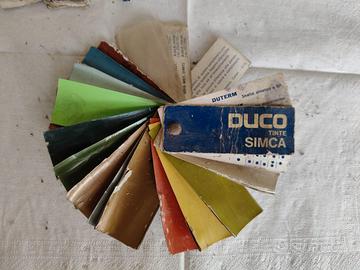 Mazzetta colori auto storiche Simca 1000 Sunbeam