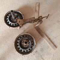 Aratro assolcatore+ coppia di ruote per motozappa 