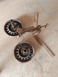 Aratro assolcatore+ coppia di ruote per motozappa 