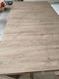 tavolo laminato rovere 160 x 90 cm con allunghe 