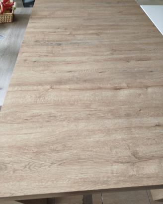tavolo laminato rovere 160 x 90 cm con allunghe 