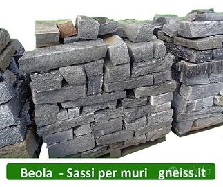 Sassi per muri in Beola Grigia/Argentata