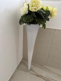 Vaso bianco alto