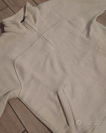 Felpa in pile bianca BRUGI Sport Tg. 48 con tasche