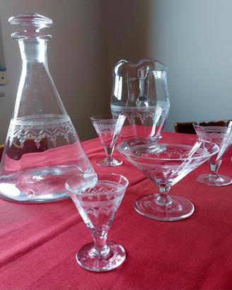 Servizio Cristallo Vintage Inciso