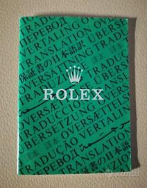 BOOKLET ROLEX TRANSLATION ANNO 1989