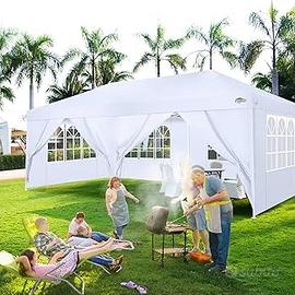 Gazebo per feste  3x6 metri, bianco con pareti