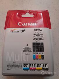 Cartucce Canon Pixma Originali 550 xl e 551