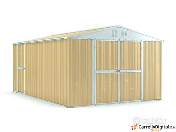 Box capanno acciaio lamiera 327x459cm beige