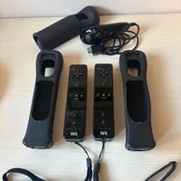 Nintendo Wii 2 Telecomandi Neri + Motion + Nunchuk