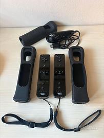 Nintendo Wii 2 Telecomandi Neri + Motion + Nunchuk