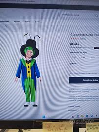 Costume grillo parlante per recita tema Pinocchio