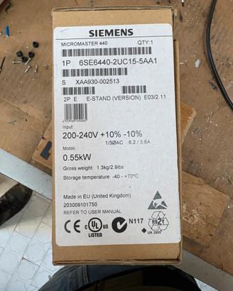 Siemens Micromaster 440 6SE6440‑2UC15‑5AA1 Nuovo