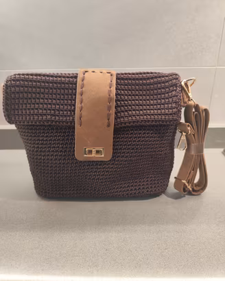 Borsa a Tracolla Marrone/Marrone Scuro Artigianale