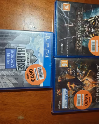 Lotto 3 Giochi PS4 Nuovi Sigillati da collezione
