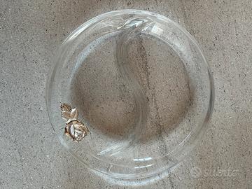 Ciotola in vetro con inserto argento
