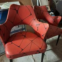 Sedie in pelle vintage, coppia