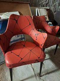 Sedie in pelle vintage, coppia