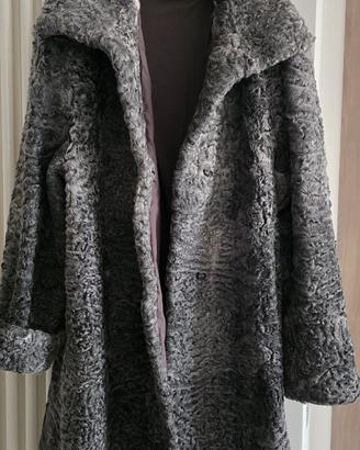 pelliccia astrakan grigio