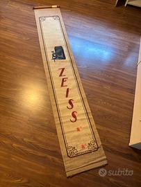 Striscione Zeiss in stoffa d'epoca