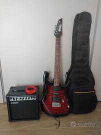 Chitarra elettrica Gio Ibanez con amplificatore