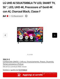 Smart TV LG 50” Nuovo