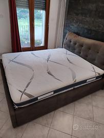 letto matrimoniale contenitore con materasso 